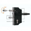 Malý ozdobný zámek LOCINOX LAKY F2 | pro hranatý profil 40-50 mm | černá RAL 9005