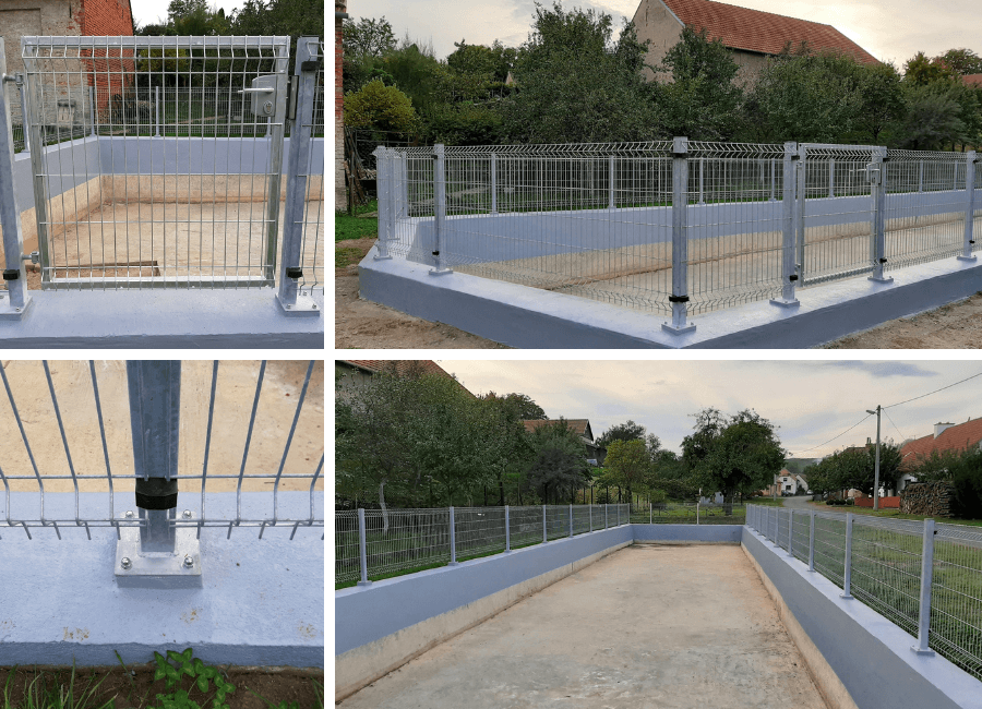 Oplocení požární nádrže v Biskoupkách