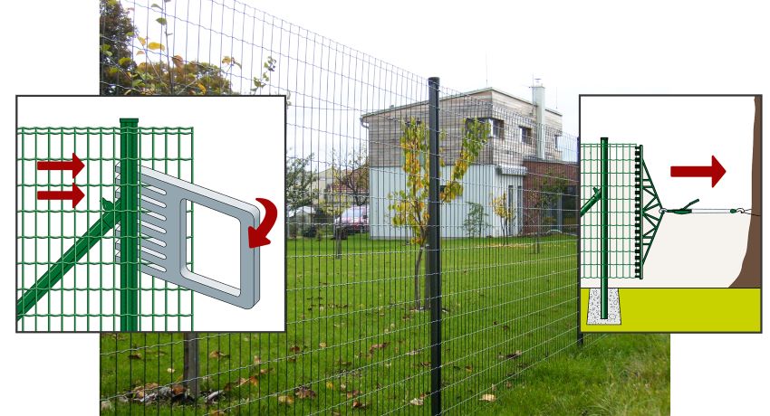 Napnutí svařované sítě Napnutí svařované sítě