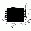 Ucpávka pro sloupek | čtvercový profil 140 × 140 mm | černá