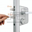 Průmyslový zámek LOCINOX LAKQ U2 | pro hranatý profil 60-80 mm | bílá RAL 9010