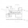 Průmyslový zámek LOCINOX LAKQ U2 | pro hranatý profil 30-50 mm | bílá RAL 9010