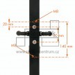 Malý ozdobný zámek LOCINOX LAKY F2 | pro hranatý profil 60-70 mm | černá RAL 9005