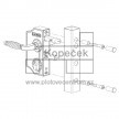Malý ozdobný zámek LOCINOX LAKY F2 | pro hranatý profil 30-40 mm | černá RAL 9005