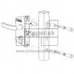 Zámek LOCINOX pro zahradní branky LAKZ P1 | pro hranatý profil 60 mm | černá RAL 9005