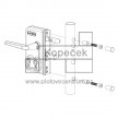 Dvouvložkový průmyslový zámek LOCINOX LDKZ D1 | pro hranatý profil 30 mm | stříbrná ALUM