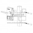 Dvouvložkový průmyslový zámek LOCINOX LDKZ D1 | pro hranatý profil 30 mm | stříbrná ALUM