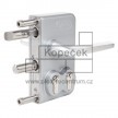 Dvouvložkový průmyslový zámek LOCINOX LDKZ D1 | pro hranatý profil 40 mm | stříbrná ALUM