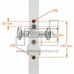 Elektrický zámek LOCINOX LEKQ U4 s funkcí FAIL OPEN | pro hranatý profil 30-50 mm | černá RAL 9005