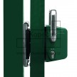 Průmyslový zámek pro posuvnou bránu LOCINOX LSKZ U2 | pro hranatý profil 60 mm | zelená RAL 6005