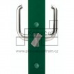 Průmyslový zámek pro posuvnou bránu LOCINOX LSKZ U2 | pro hranatý profil 80 mm | stříbrná ALUM