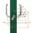 Průmyslový zámek pro posuvnou bránu LOCINOX LSKZ U2 | pro hranatý profil 80 mm | stříbrná ALUM