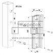 Elektrický doraz zámku - protikus LOCINOX MODULEC | pro hranatý profil 40-60 mm | černá RAL 9005