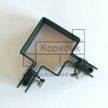 Objímka rohová pro sloupek bez děr | čtvercový profil 60 × 60 mm | poplastovaná | zelená RAL 6005