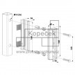 Doraz zámku LOCINOX SAKL | pro hranatý profil 40-60 mm | bílá RAL 9010