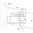 Plastový doraz zámku LOCINOX SMKL | pro hranaté profily od 40 mm | černá RAL 9005