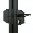Doraz pro ozdobné zámky LOCINOX SPKZ | pro hranaté profily od 40 mm | černá RAL 9005