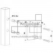 Plastový doraz zámku LOCINOX STK QF pro bazénové branky | pro hranatý profil 40 mm | černá RAL 9005