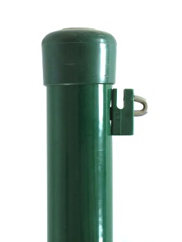 Plotový tenisový sloupek poplastovaný 4750 mm | kruhový profil Ø 60 mm | zelená RAL 6005