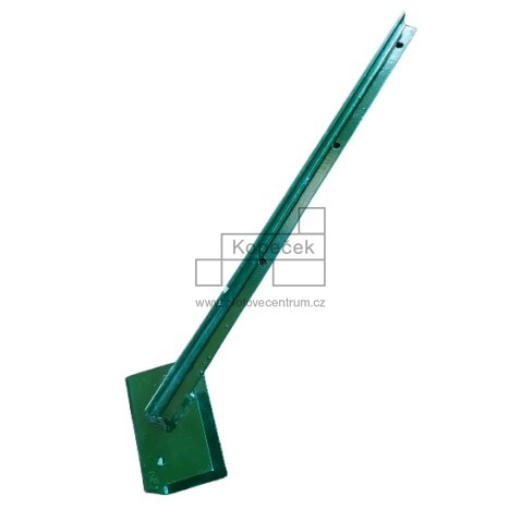 Jednostranný bavolet na 3 řady ostnatého drátu | ZN+PVC | pro sloupek čtvercového profilu 60 x 60 mm | zelená RAL 6005