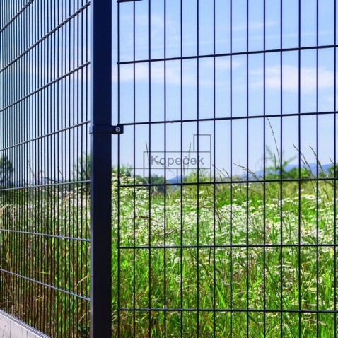 Svařovaný plotový panel BRAVO 2D poplastovaný 2030 mm | antracitová šedá RAL 7016 | oko 50 × 200 mm | drát 2 × 6,0 mm / 5,0 mm