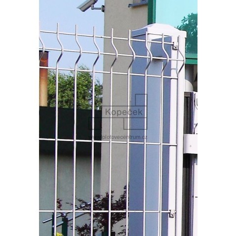 Svařovaný plotový panel BRAVO 3D LIGHT poplastovaný 1230 mm s vodorovným prolisem | bílá RAL 9016 | oko 50 × 200 mm | drát 4,0 mm