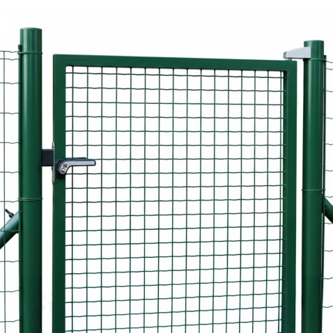 Jednokřídlá branka FORTINET poplastovaná 1000/750 mm | zelená | výplň svařovaná síť Fortinet Super | oko 50 × 50 mm