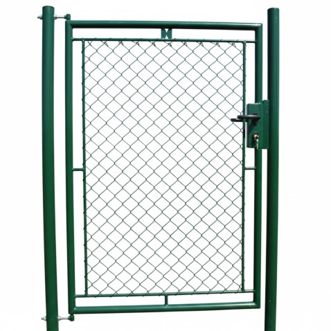 Jednokřídlá branka PRIMA poplastovaná 1000/1600 mm | zelená RAL 6005 | výplň čtyřhranné pletivo | oko 55 × 55 mm | drát 2,7 mm