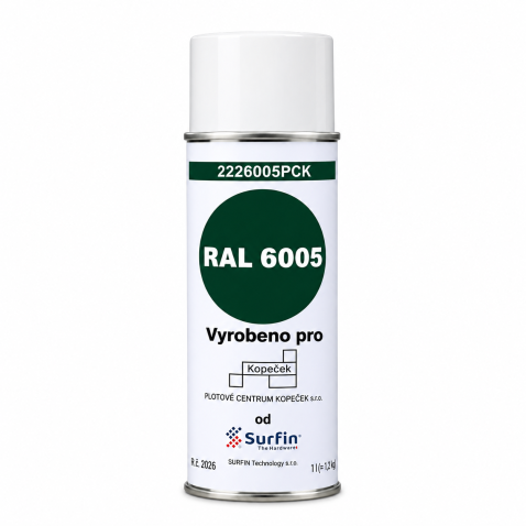 Barva ve spreji Surfin | RAL 6005 zelená | 400 ml