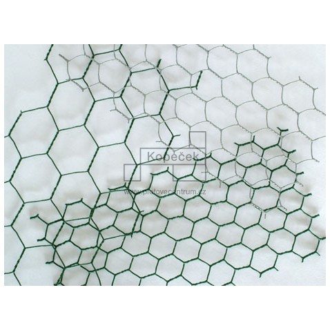 Králičí šestihranné pletivo poplastované | zelené | oko 13 × 13 mm | drát 0,9 mm