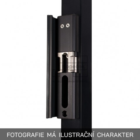 Elektrický doraz zámku - protikus LOCINOX MODULEC | pro hranatý profil 40-60 mm | černá RAL 9005
