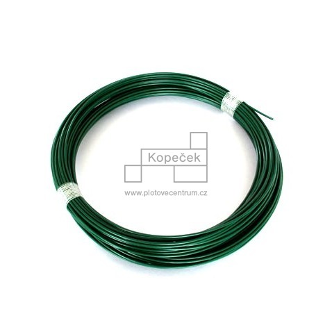 Napínací drát PRIMA poplastovaný | zelená RAL 6005 | drát 3,4 mm | svitek 52 m