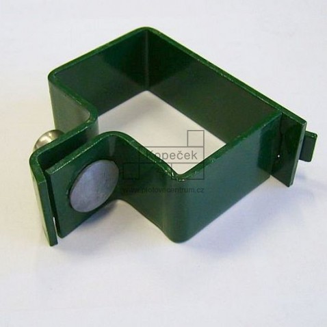 Objímka koncová pro sloupek bez děr | obdélníkový profil 60 × 40 mm | poplastovaná | zelená RAL 6005
