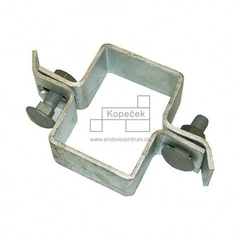 Objímka průběžná pro sloupek bez děr | obdélníkový profil 60 × 40 mm | pozinkovaná