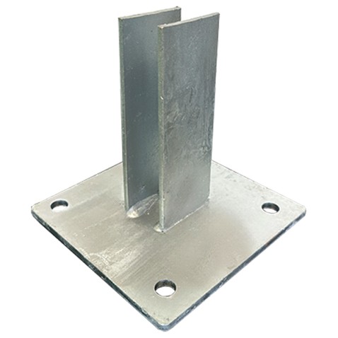 Patka sloupku na podezdívku | pozinkovaná | pro sloupek obdélníkového profilu 60 × 40 mm