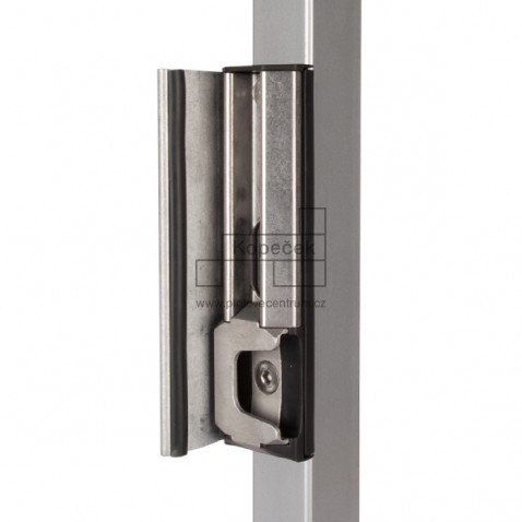 Bezpečnostní doraz zámku proti vysazení a vypáčení LOCINOX SHKL | pro hranatý profil 40-60 mm | stříbrná ALUM