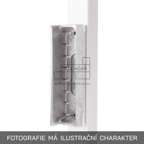 Plastový doraz zámku LOCINOX SMKL | pro hranaté profily od 40 mm | bílá RAL 9010