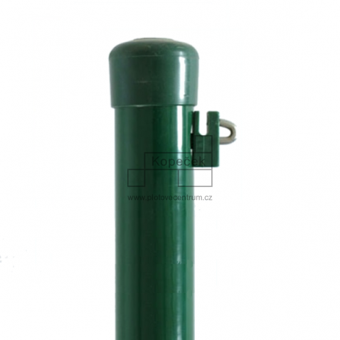 Plotový sloupek PRIMA poplastovaný 2000 mm | kruhový profil Ø 48 mm | zelená RAL 6005