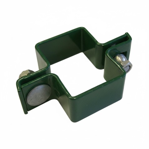 Objímka průběžná pro sloupek bez děr | obdélníkový profil 60 × 40 mm | poplastovaná | zelená RAL 6005