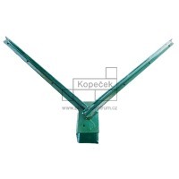 Oboustranný bavolet | 60 x 40 mm | ZN+PVC | zelená RAL 6005
