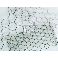 Králičí šestihranné pletivo | Zn+PVC | zelené | 25 × 25 | drát 0,9 mm