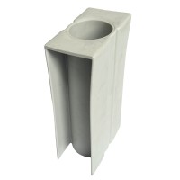 Držák podhrabové desky průběžný | 200 mm | ø 48 mm | PVC