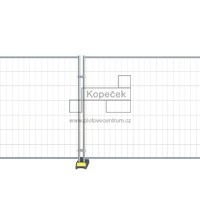 Mobilní panel F2 3455/2000 mm | Zn