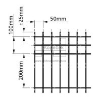 Panel BRAVO 3D 1230 mm | Fe | drát 5 mm
