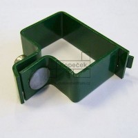 Objímka koncová | 60 × 40 mm | Zn+PVC | zelená